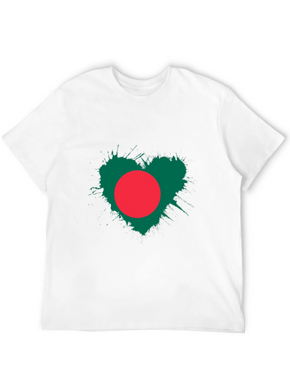 Bangladesh Flag Heart Graphic T-Shirt
