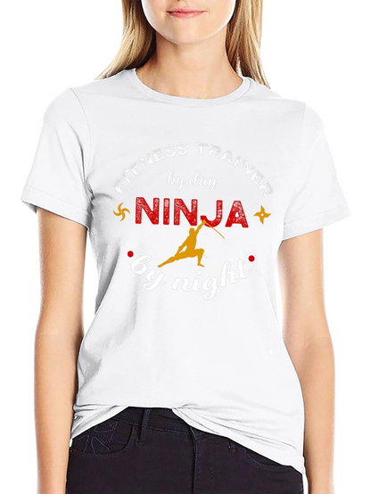 Fitness Trainer Ninja Funny Graphic T-Shirt