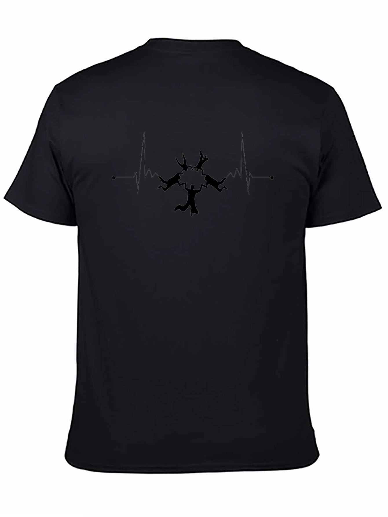 Heartbeat Tree T-Shirt - Black Graphic Tee