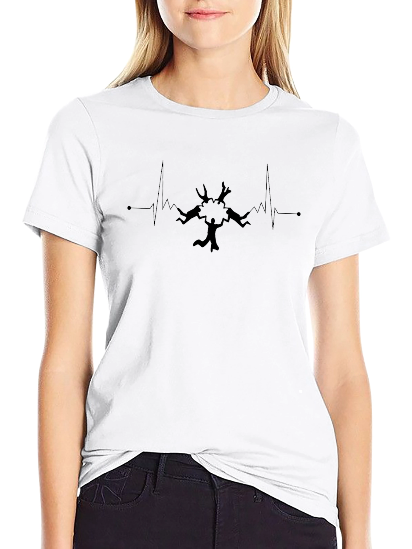 Heartbeat Tree T-Shirt - Black Graphic Tee