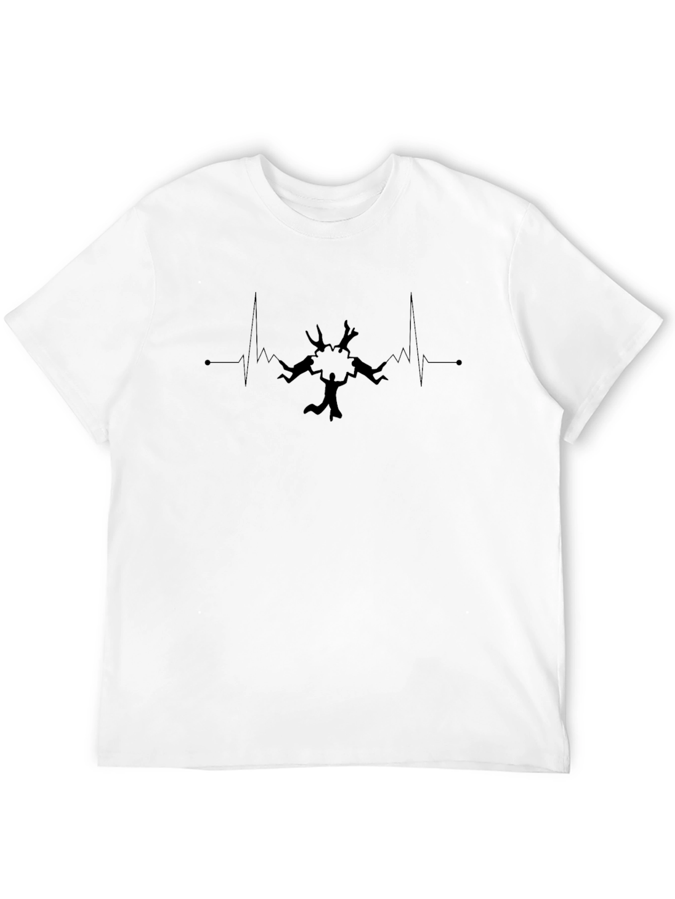 Heartbeat Tree T-Shirt - Black Graphic Tee