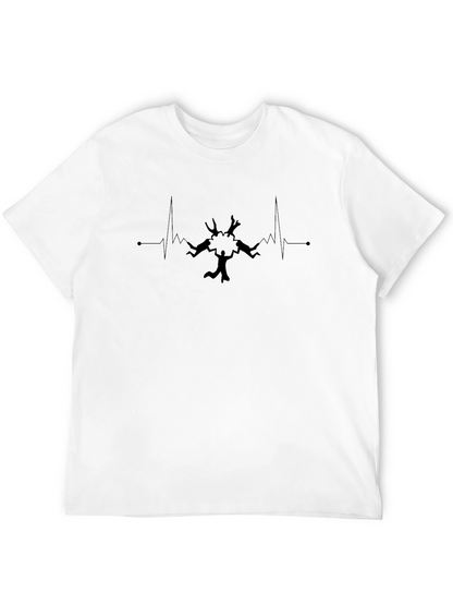 Heartbeat Tree T-Shirt - Black Graphic Tee