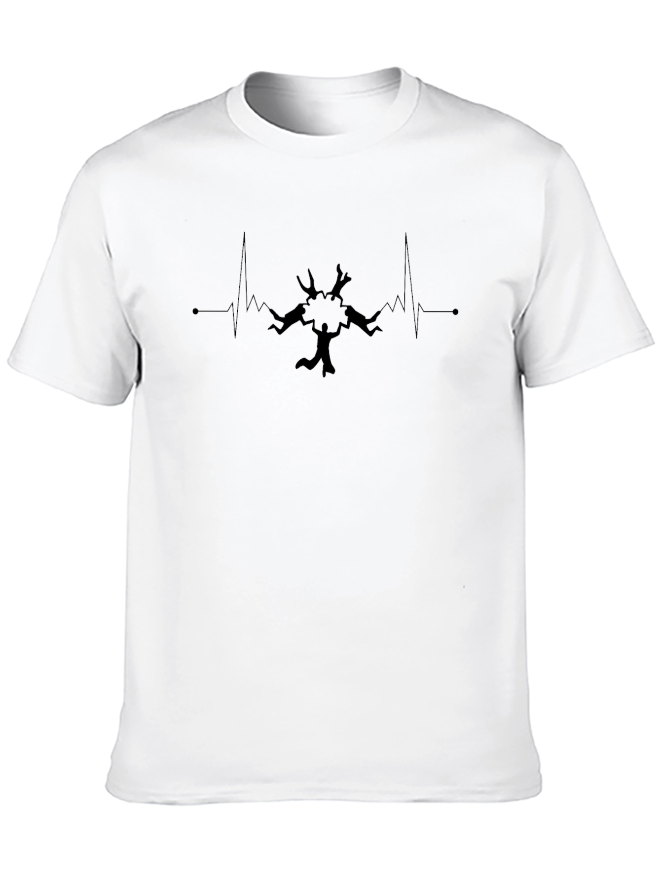 Heartbeat Tree T-Shirt - Black Graphic Tee