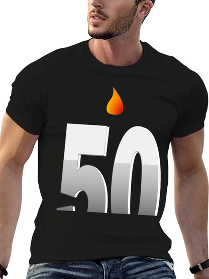 Birthday Fifty Candle Graphic Tee