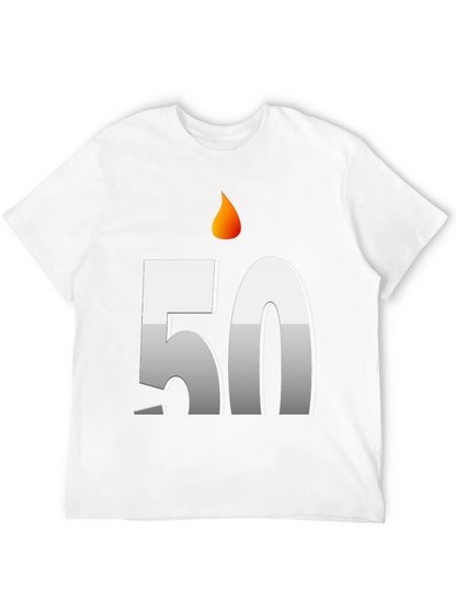 Birthday Fifty Candle Graphic Tee