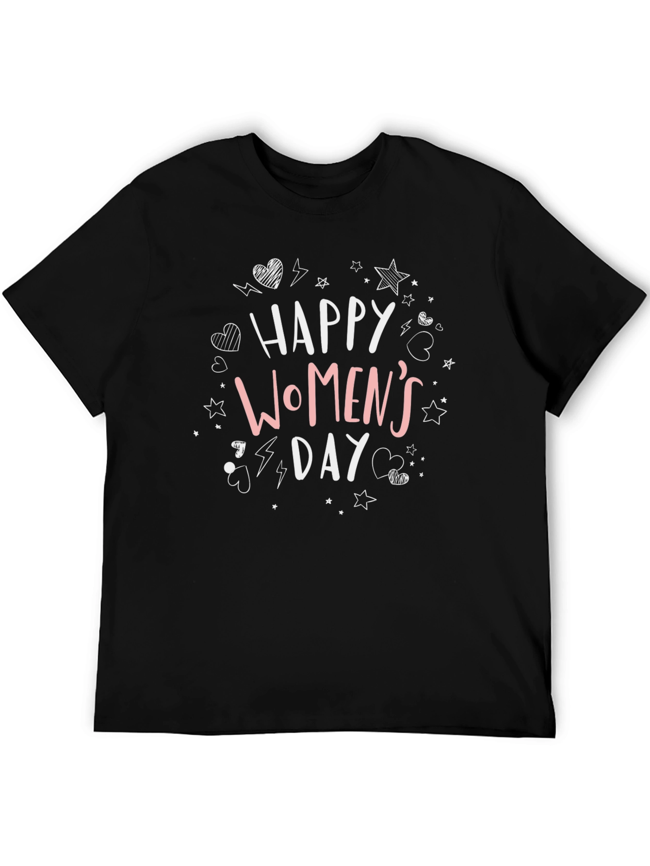 Womens Day Graphic Tee - Black Casual T-Shirt