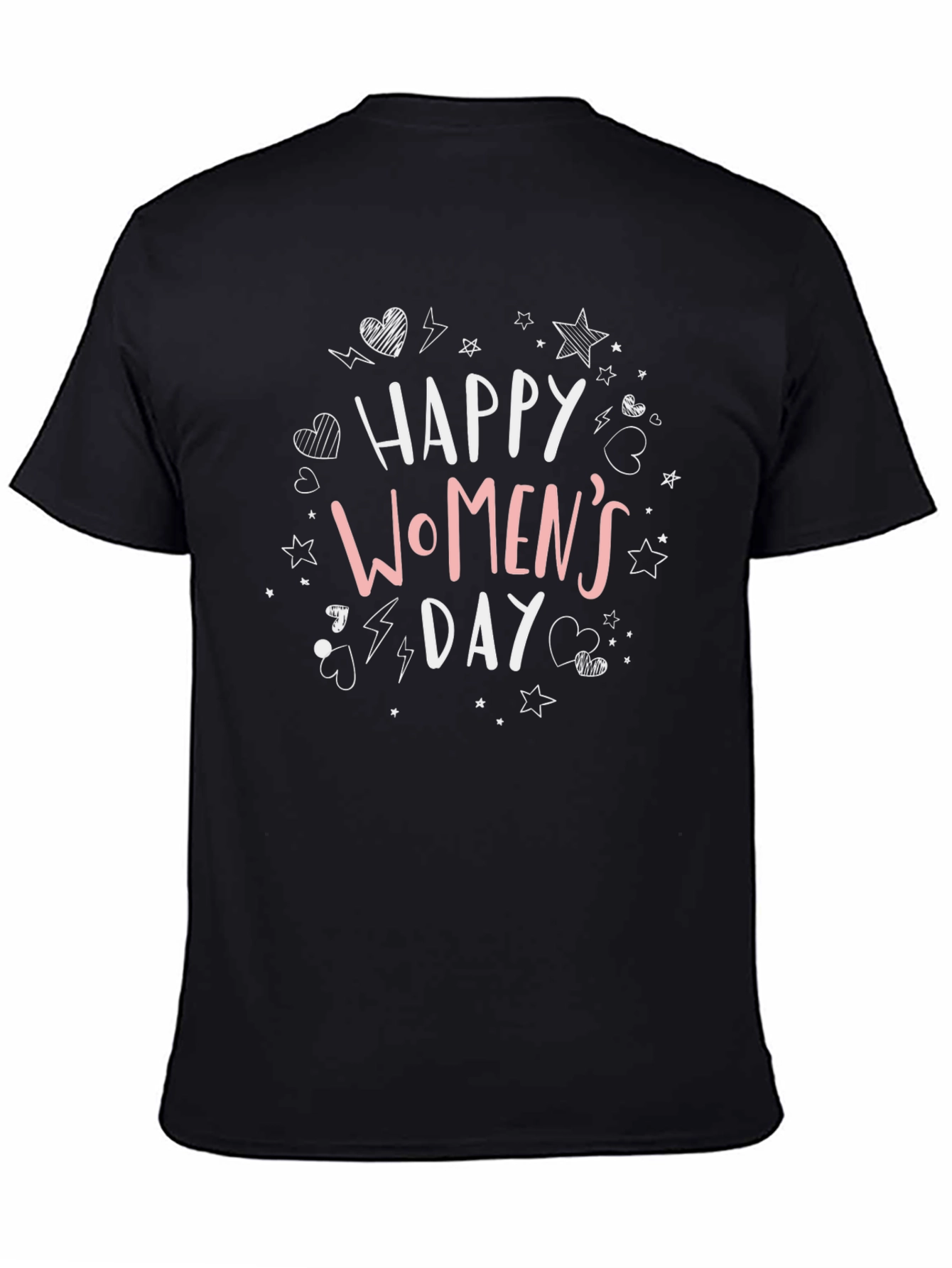 Womens Day Graphic Tee - Black Casual T-Shirt