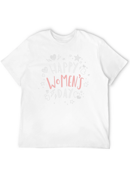 Womens Day Graphic Tee - Black Casual T-Shirt