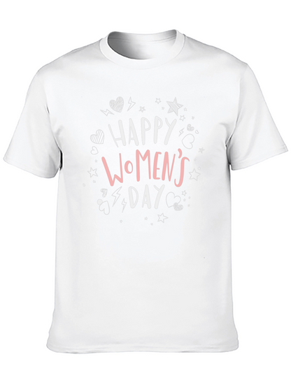 Womens Day Graphic Tee - Black Casual T-Shirt