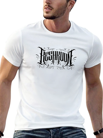 Gothic Logo Black T-Shirt - Modern Casual Wear