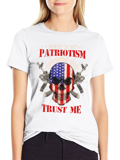 Patriotic Skull T-Shirt: Offends You? Trust Me