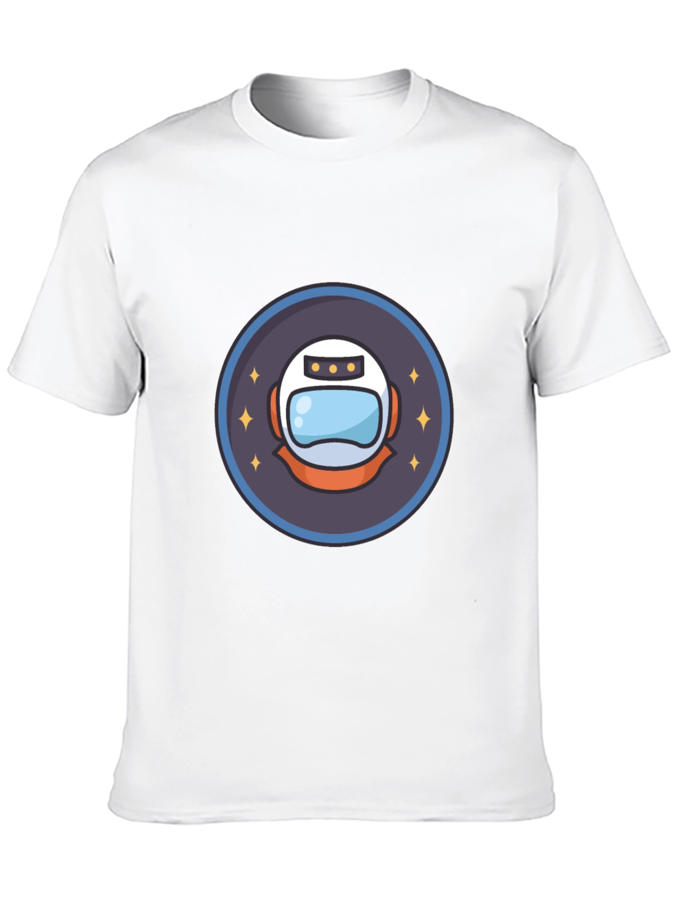 Astronaut Helmet Graphic T-Shirt - Black