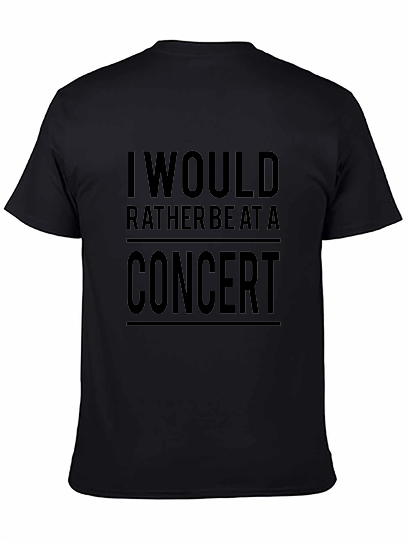 Concert Lover T-Shirt - Black Graphic Tee