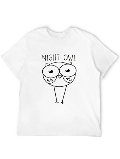 Night Owl Graphic Black T-Shirt