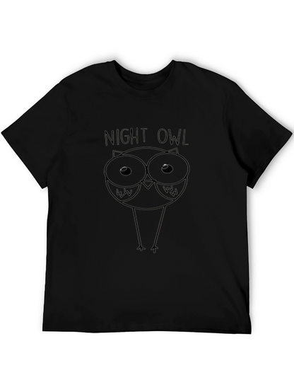 Night Owl Graphic Black T-Shirt