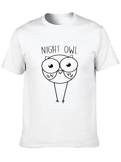 Night Owl Graphic Black T-Shirt