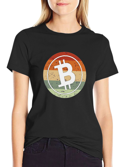 Bitcoin Retro Sunset T-Shirt - Crypto Fan Apparel