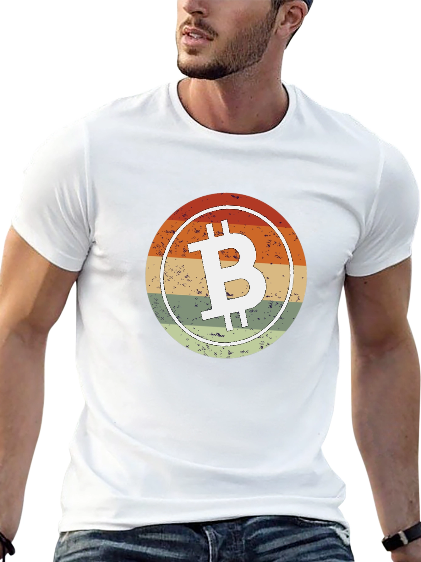 Bitcoin Retro Sunset T-Shirt - Crypto Fan Apparel