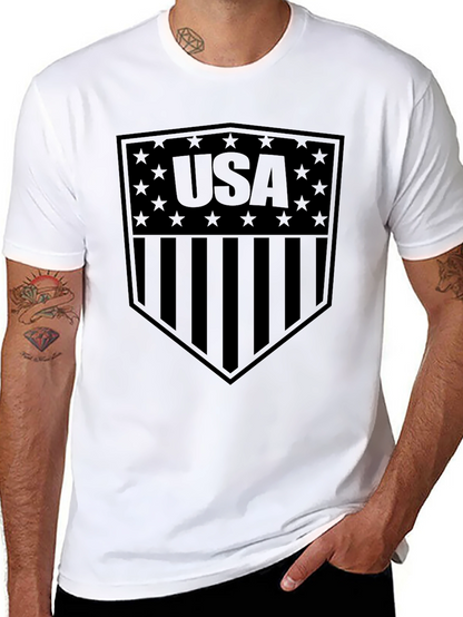 USA Shield Graphic T-Shirt - Patriotic American Pride