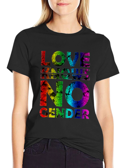 Love Knows No Gender Pride T-Shirt - Rainbow