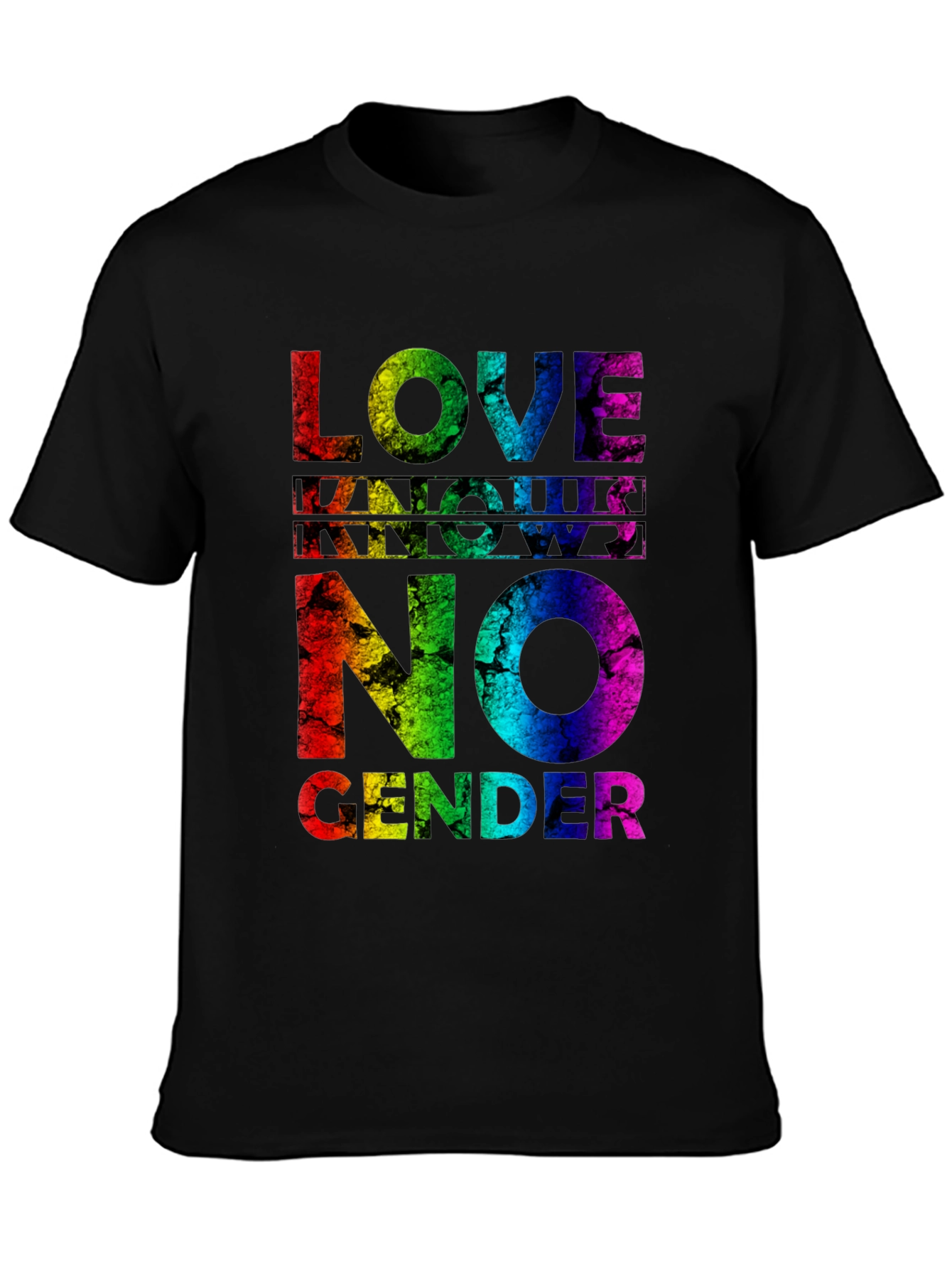 Love Knows No Gender Pride T-Shirt - Rainbow