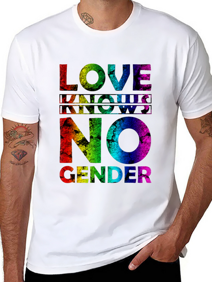 Love Knows No Gender Pride T-Shirt - Rainbow