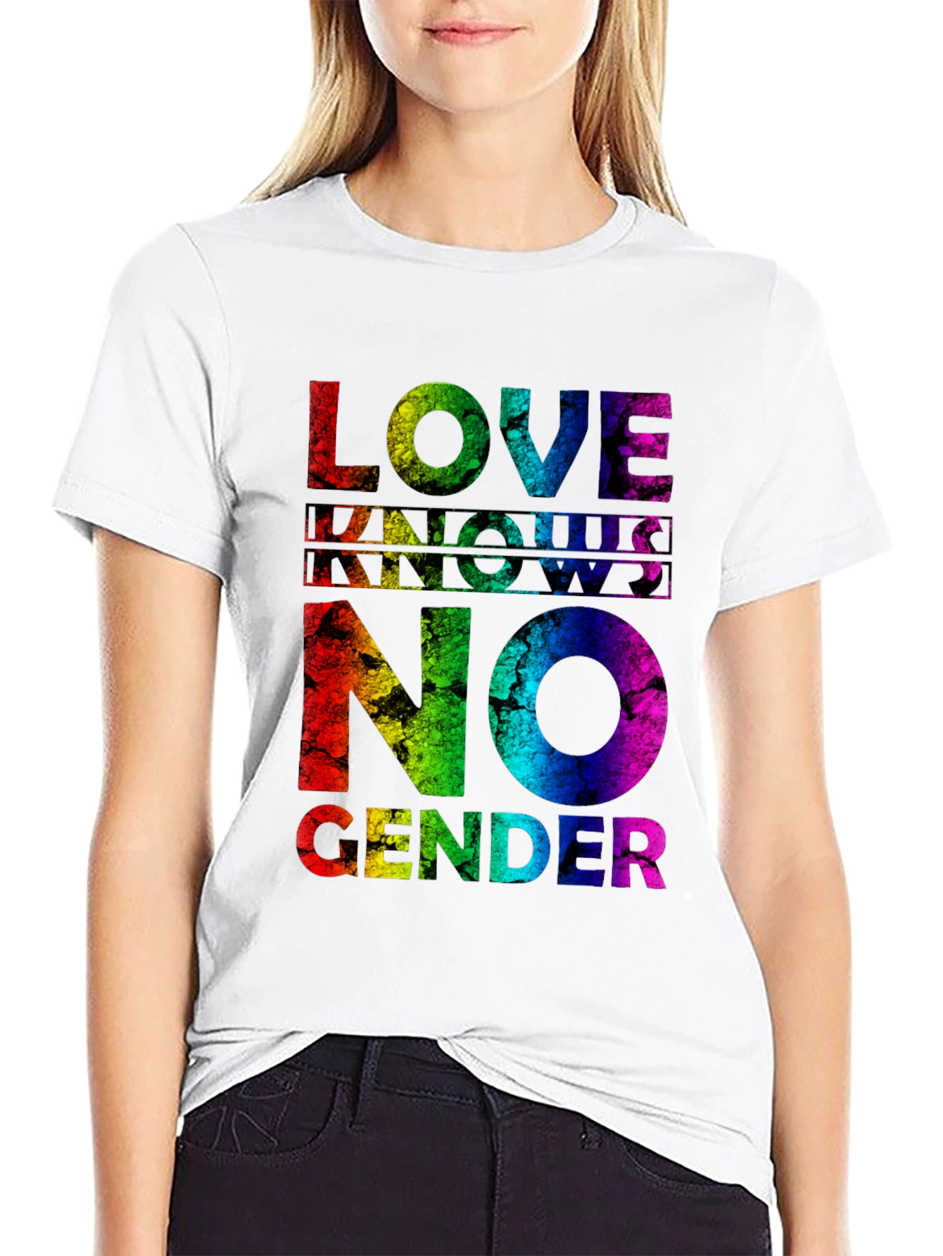 Love Knows No Gender Pride T-Shirt - Rainbow
