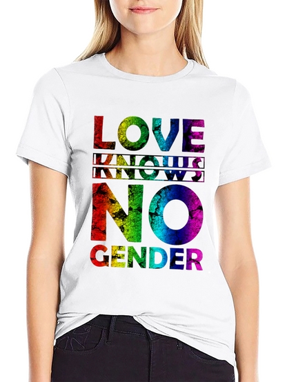Love Knows No Gender Pride T-Shirt - Rainbow