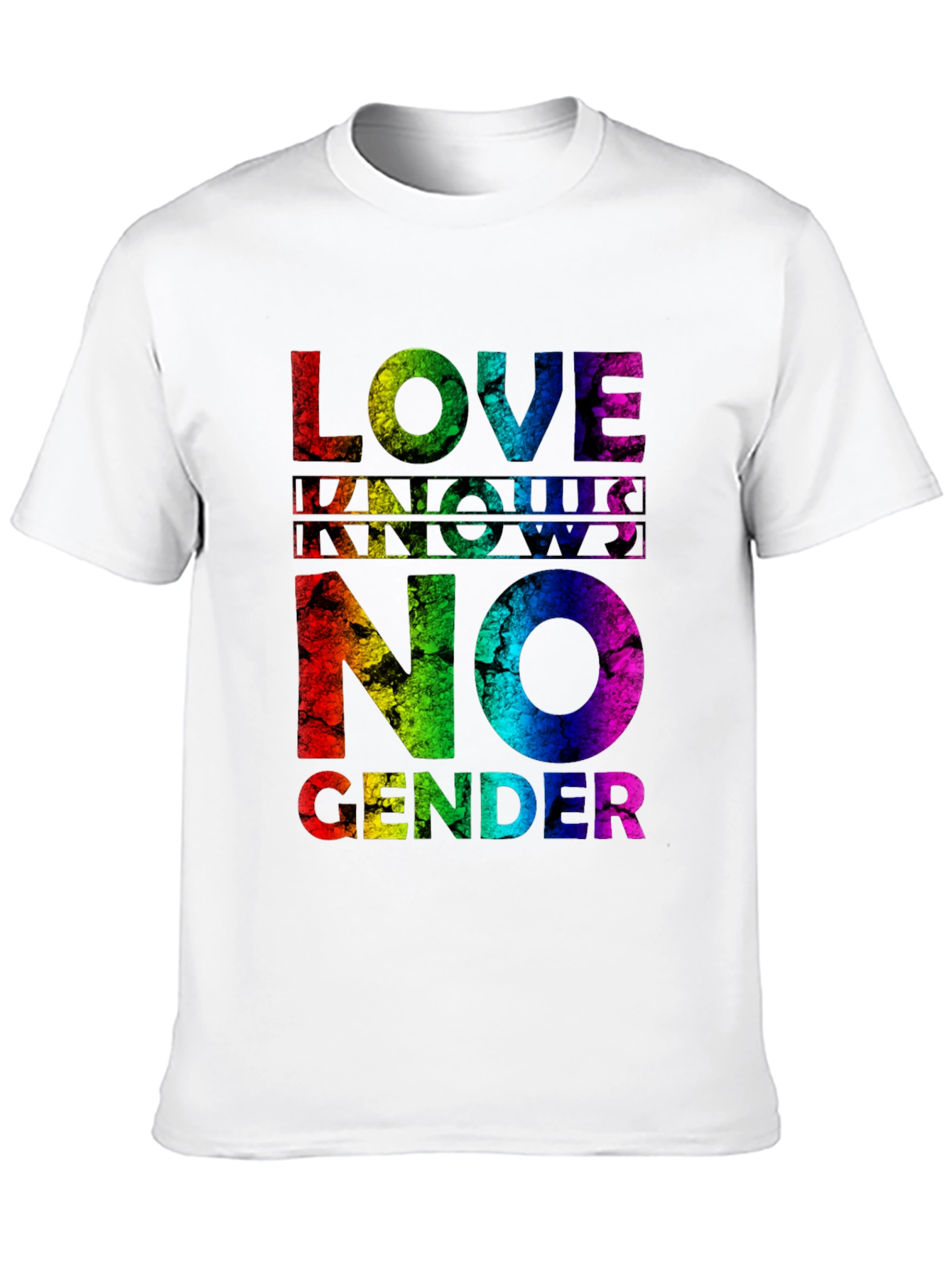 Love Knows No Gender Pride T-Shirt - Rainbow