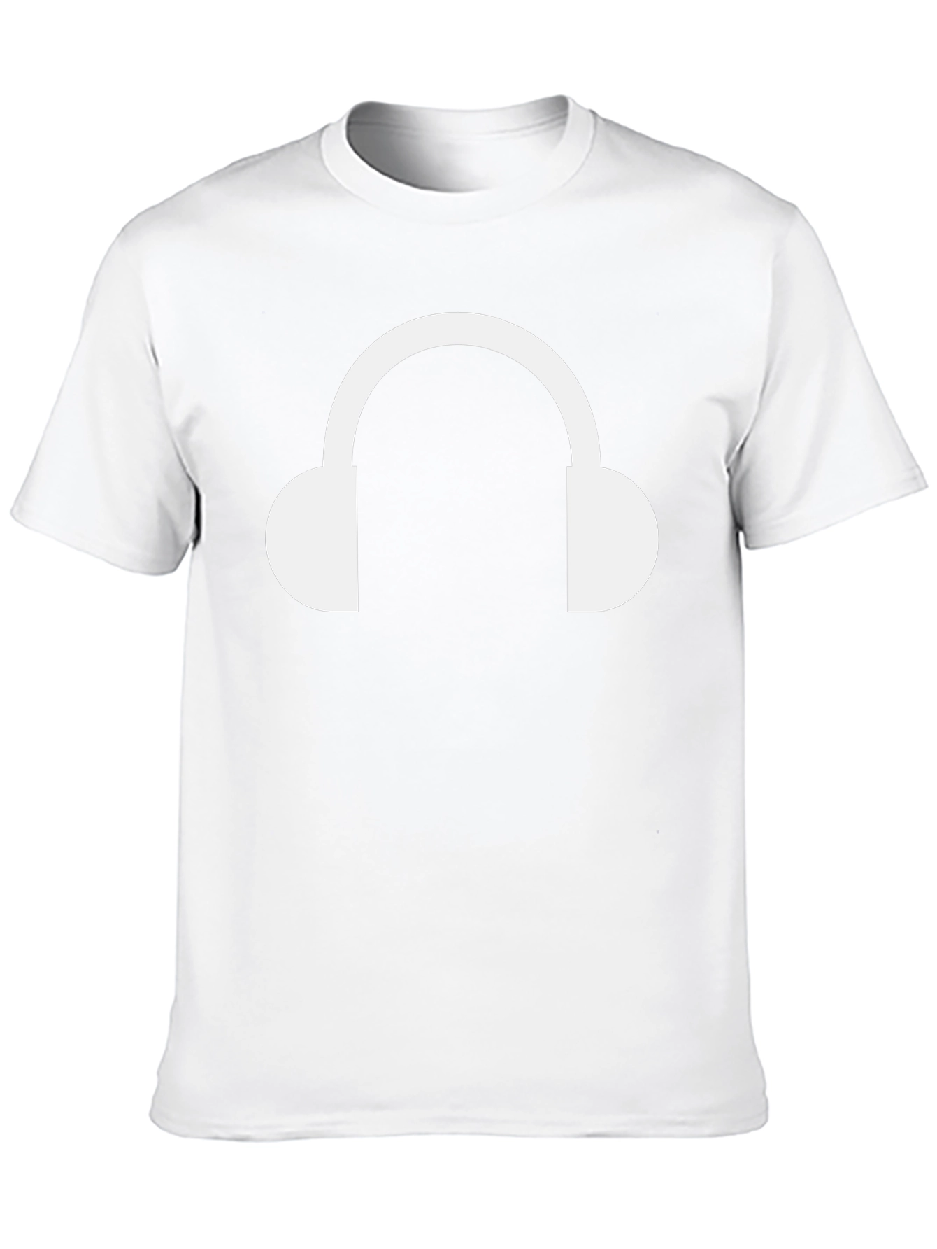 Headphone Graphic Tee - Black Cotton T-Shirt