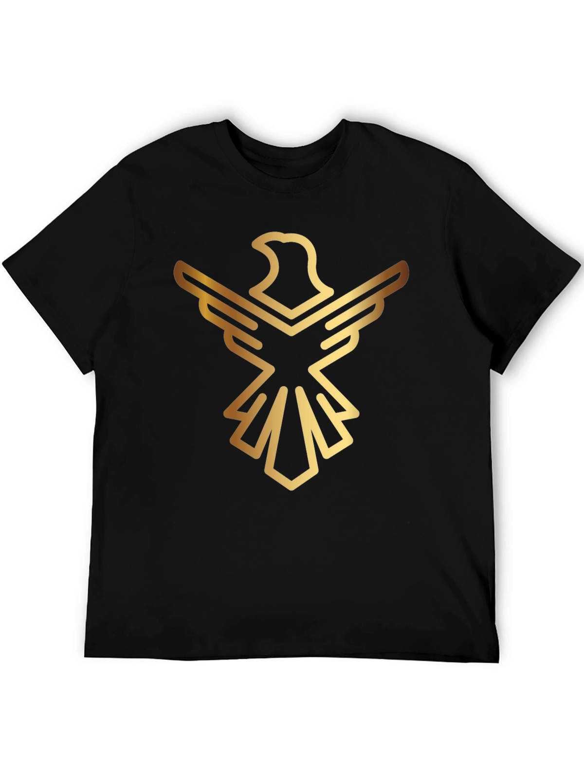 Golden Eagle Graphic Black T-Shirt