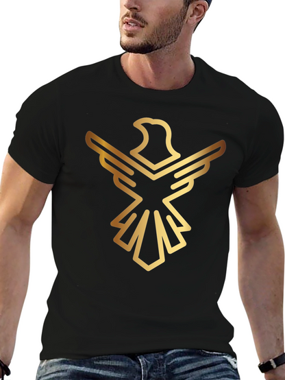 Golden Eagle Graphic Black T-Shirt