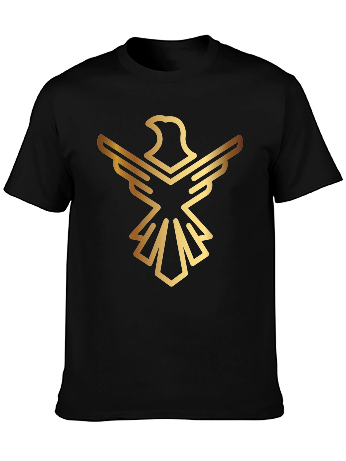 Golden Eagle Graphic Black T-Shirt
