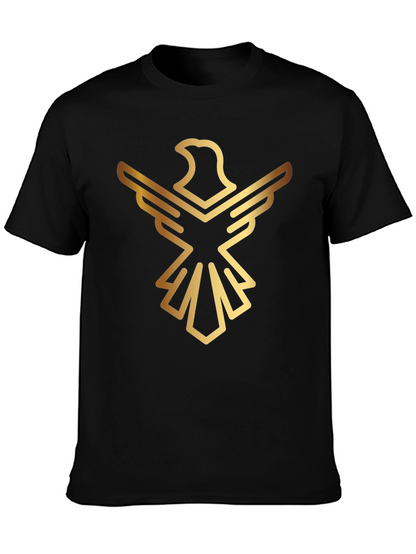 Golden Eagle Graphic Black T-Shirt