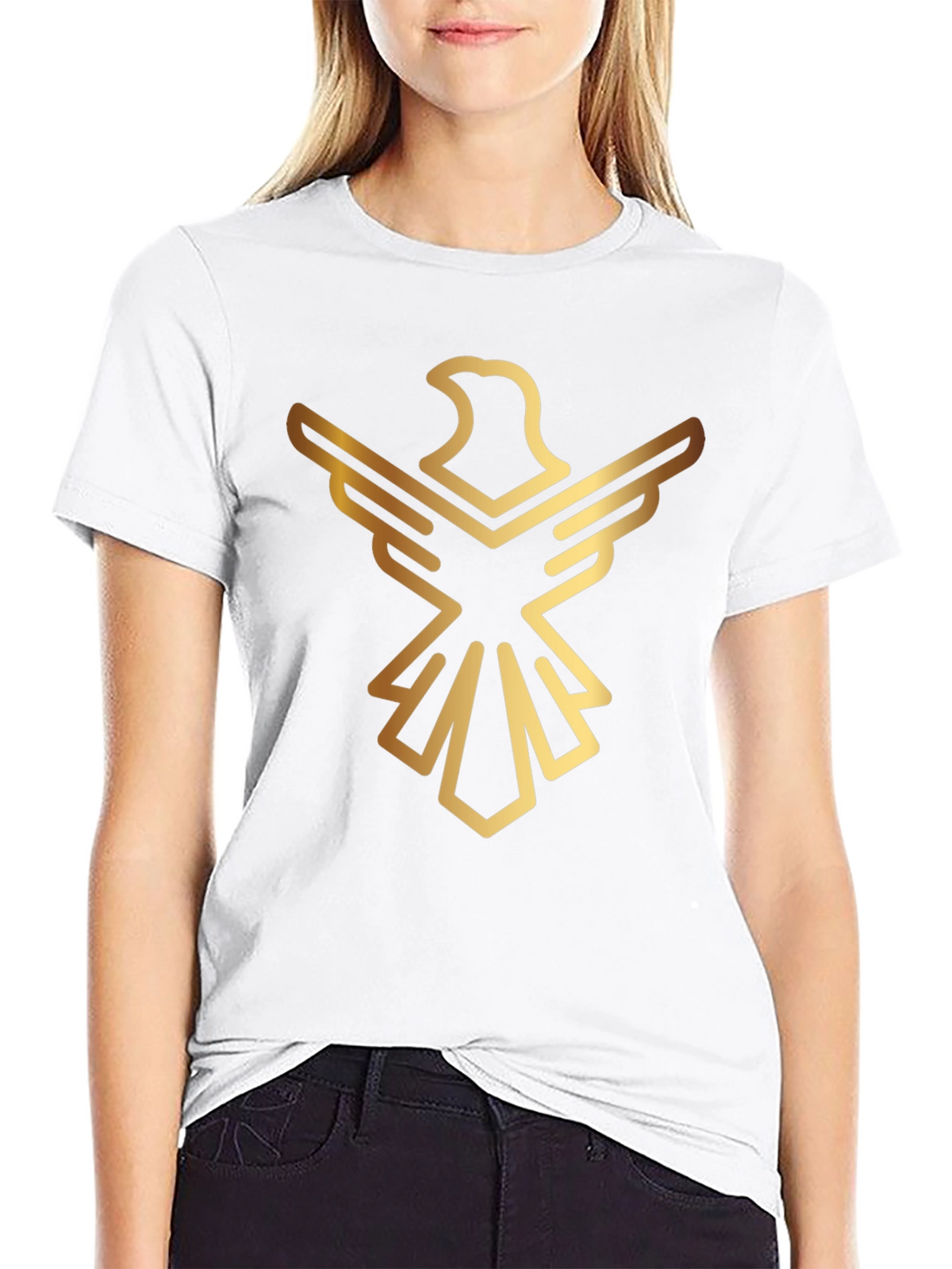 Golden Eagle Graphic Black T-Shirt