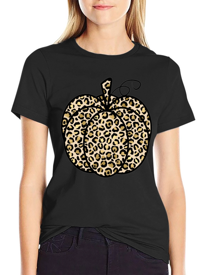 Leopard Print Pumpkin T-Shirt