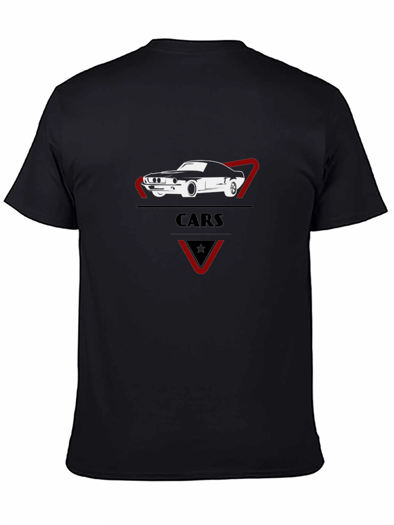 Classic Car Graphic Tee - Stylish Black Cotton T-Shirt