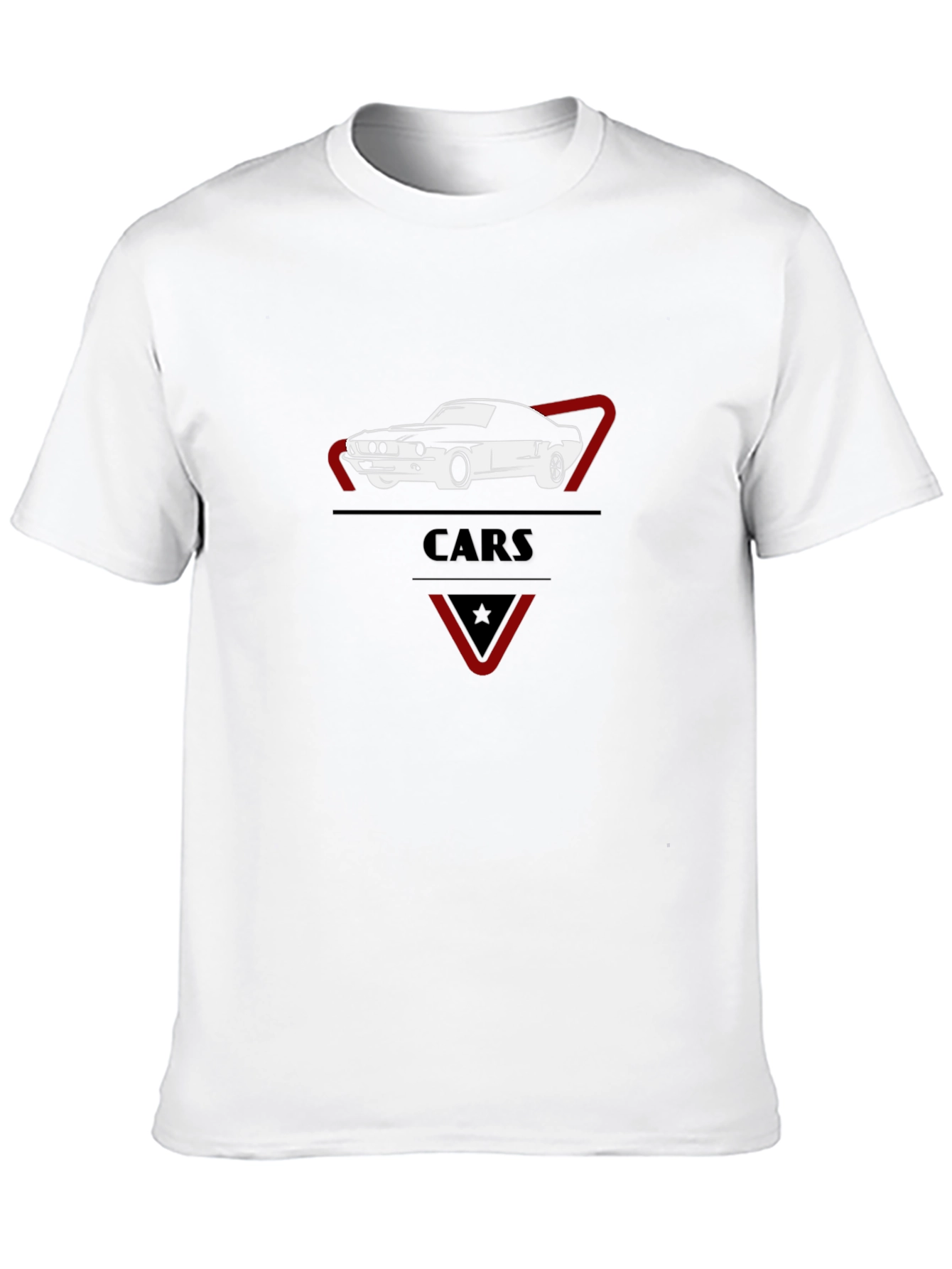 Classic Car Graphic Tee - Stylish Black Cotton T-Shirt
