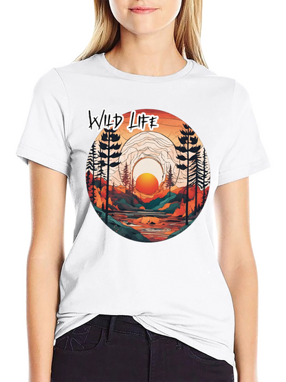 Wild Life Graphic Tee - Nature Scene T-Shirt