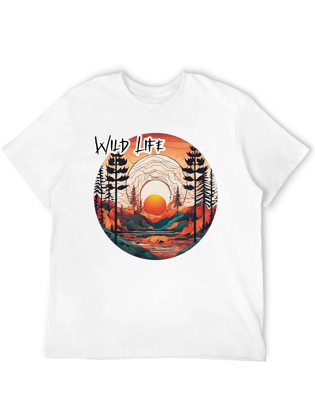 Wild Life Graphic Tee - Nature Scene T-Shirt