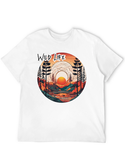 Wild Life Graphic Tee - Nature Scene T-Shirt