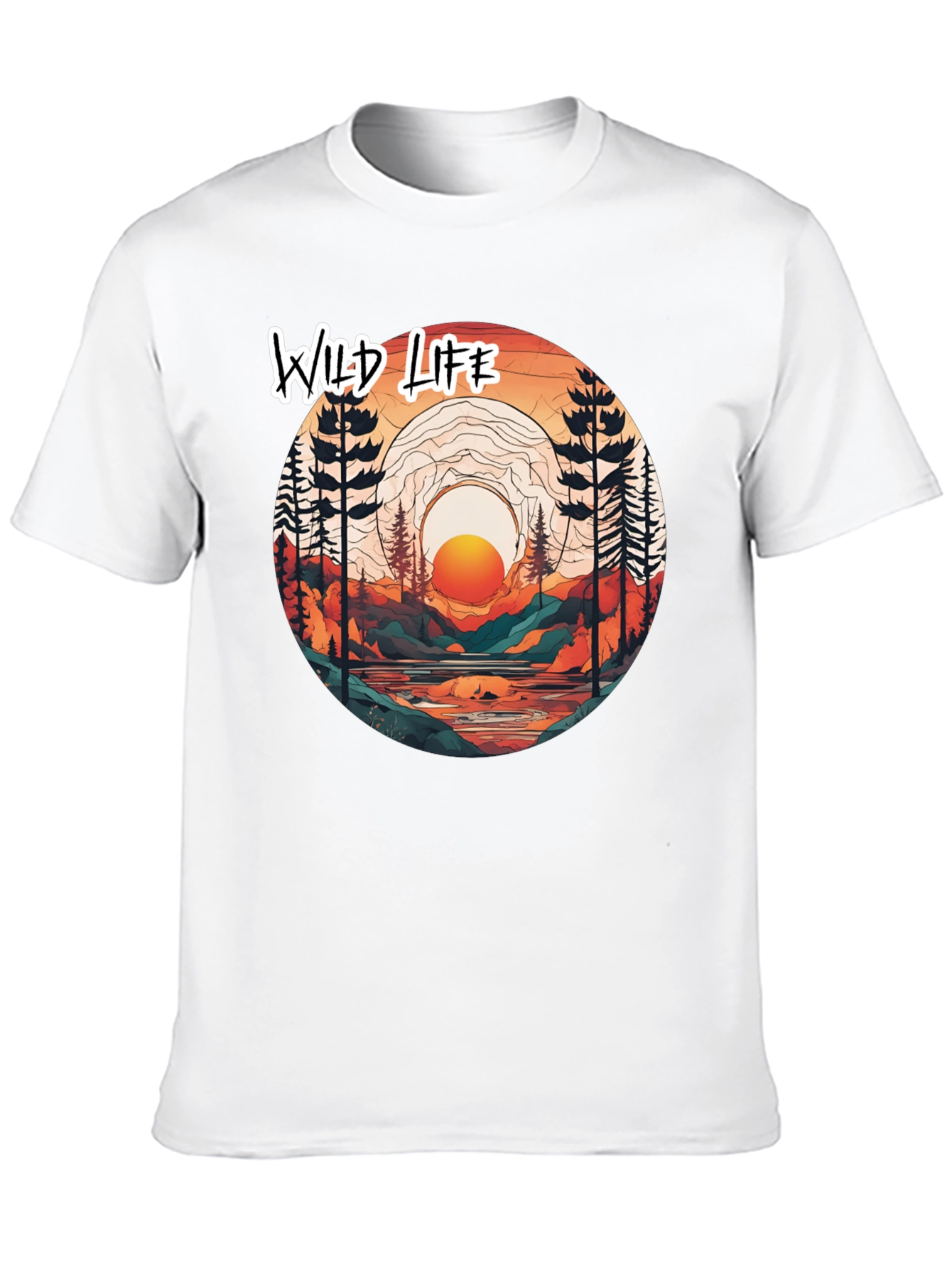 Wild Life Graphic Tee - Nature Scene T-Shirt
