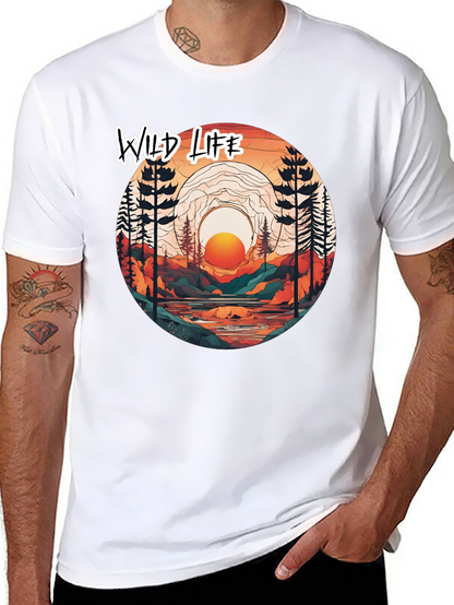 Wild Life Graphic Tee - Nature Scene T-Shirt