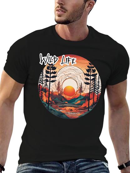 Wild Life Graphic Tee - Nature Scene T-Shirt
