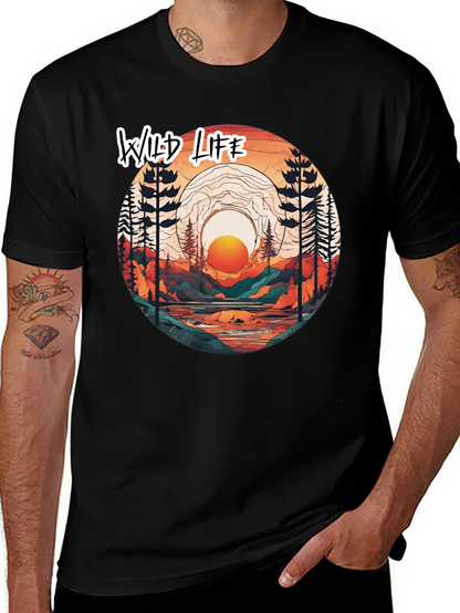 Wild Life Graphic Tee - Nature Scene T-Shirt