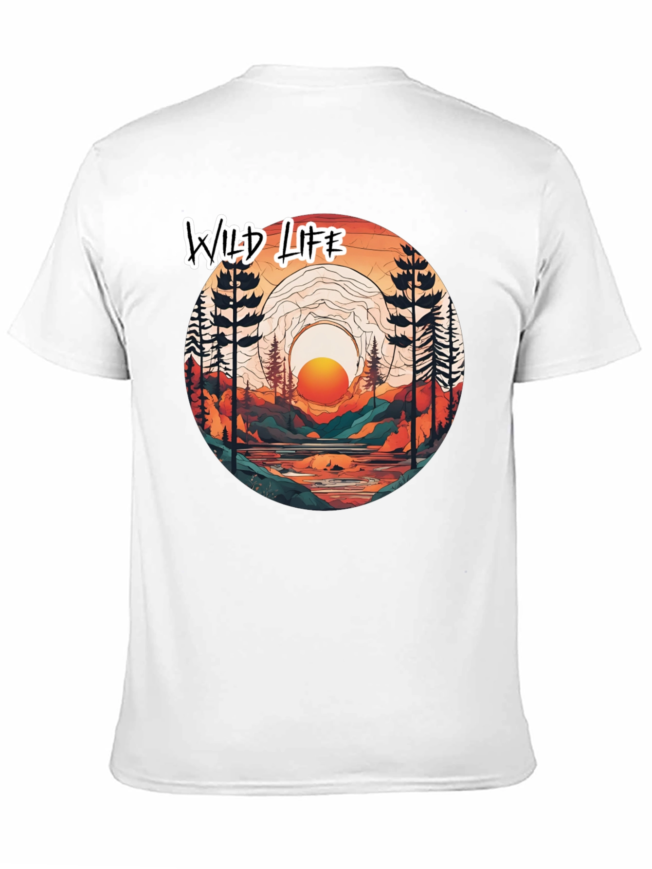 Wild Life Graphic Tee - Nature Scene T-Shirt