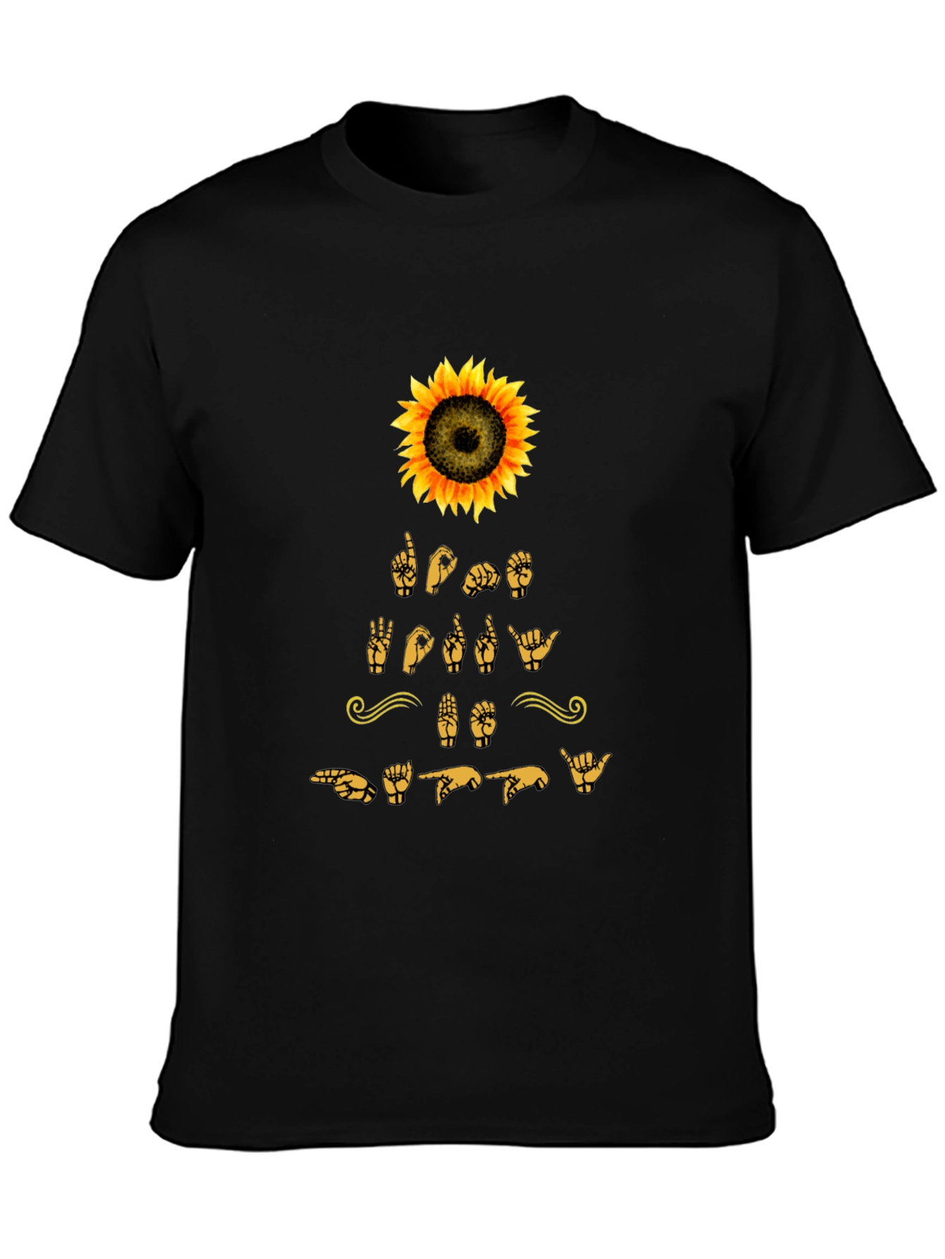Sunflower ASL T-Shirt - Love Deaf Sign Language Shirt