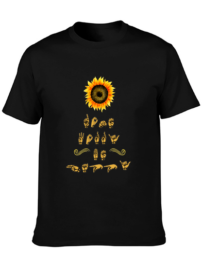 Sunflower ASL T-Shirt - Love Deaf Sign Language Shirt