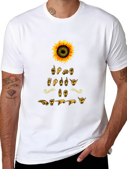 Sunflower ASL T-Shirt - Love Deaf Sign Language Shirt