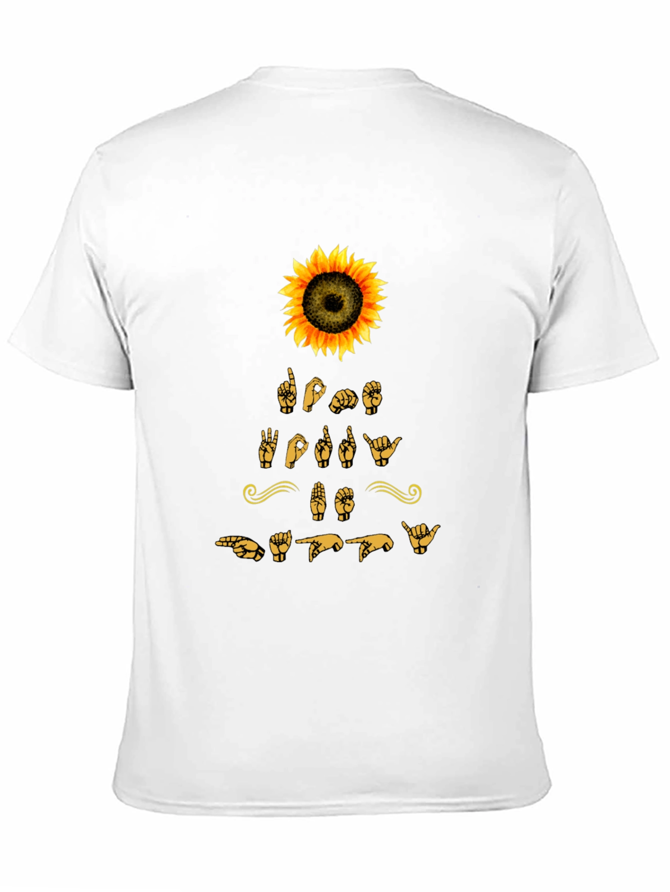Sunflower ASL T-Shirt - Love Deaf Sign Language Shirt